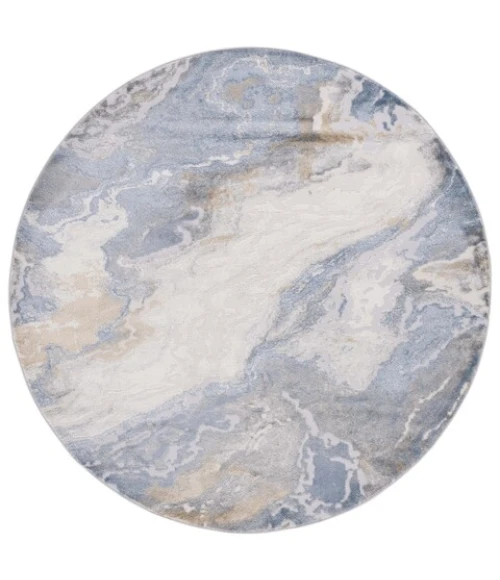 Safavieh Palma Beige / Light Blue PAM348 6 ft. 7 in. X 6 ft. 7 in. Round Rug