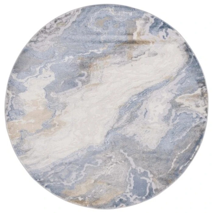 Safavieh Palma Beige / Light Blue PAM348 6 ft. 7 in. X 6 ft. 7 in. Round Rug