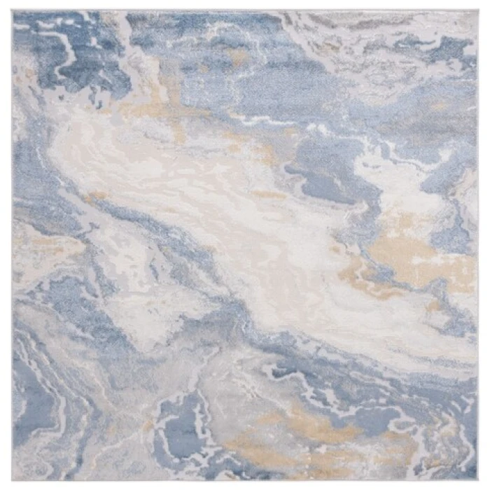 Safavieh Palma Beige / Light Blue PAM348 6 ft. 7 in. X 6 ft. 7 in. Square Rug