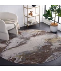 Safavieh Palma Beige / Brown PAM348 6 ft. 7 in. X 6 ft. 7 in. Round Rug