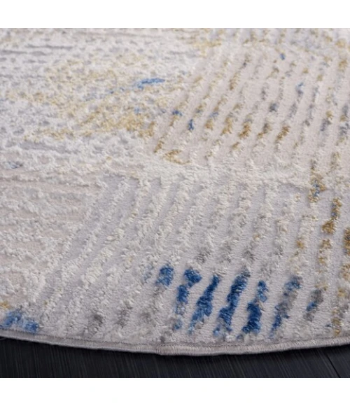 Safavieh Palma Beige / Blue PAM350 6 ft. 7 in. X 6 ft. 7 in. Round Rug