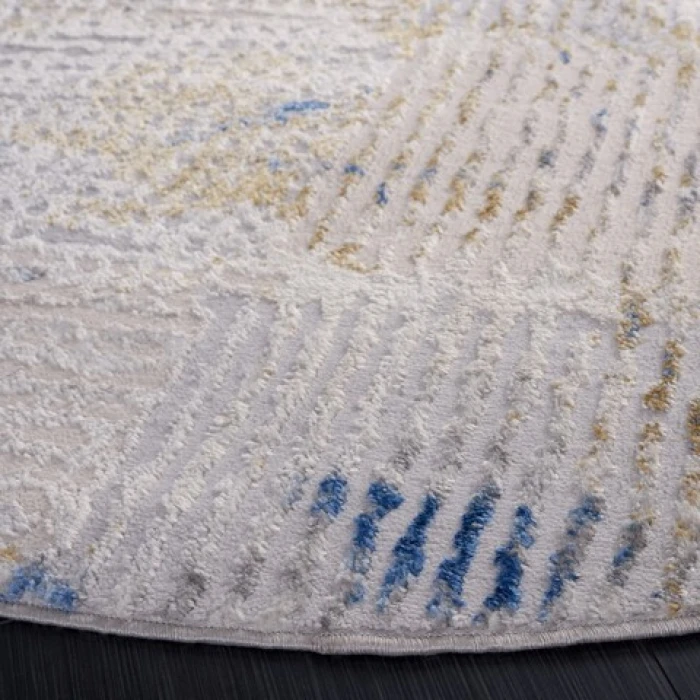 Safavieh Palma Beige / Blue PAM350 6 ft. 7 in. X 6 ft. 7 in. Round Rug
