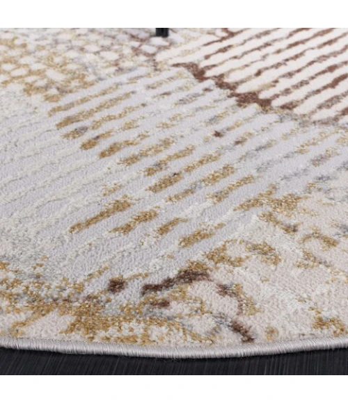Safavieh Palma Beige / Brown PAM350 6 ft. 7 in. X 6 ft. 7 in. Round Rug