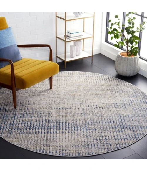 Safavieh Palma Beige / Blue PAM356 6 ft. 7 in. X 6 ft. 7 in. Round Rug
