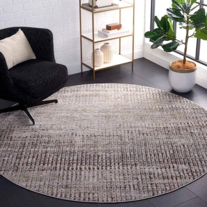 Safavieh Palma Beige / Brown PAM356 6 ft. 7 in. X 6 ft. 7 in. Round Rug