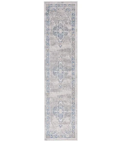 Safavieh Palma Grey / Blue PAM362 2 ft. 2 in. X 9 ft. Runner Rug