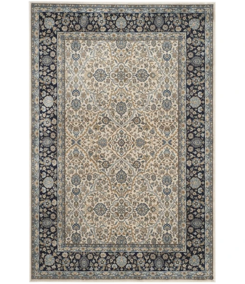 Safavieh Persian Garden Ivory / Navy PEG606 8 ft. X 10 ft. 2 in. Rectangle Rug