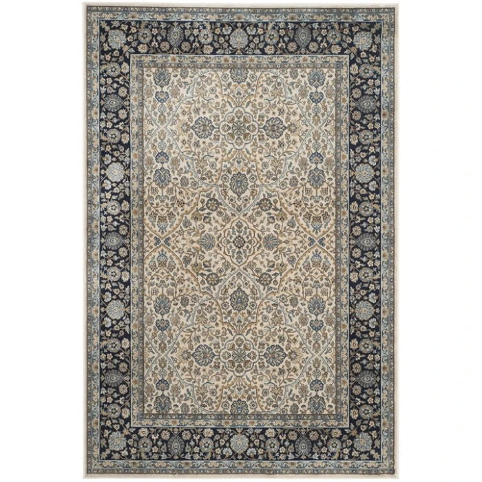 Safavieh Persian Garden Ivory / Navy PEG606 8 ft. X 10 ft. 2 in. Rectangle Rug
