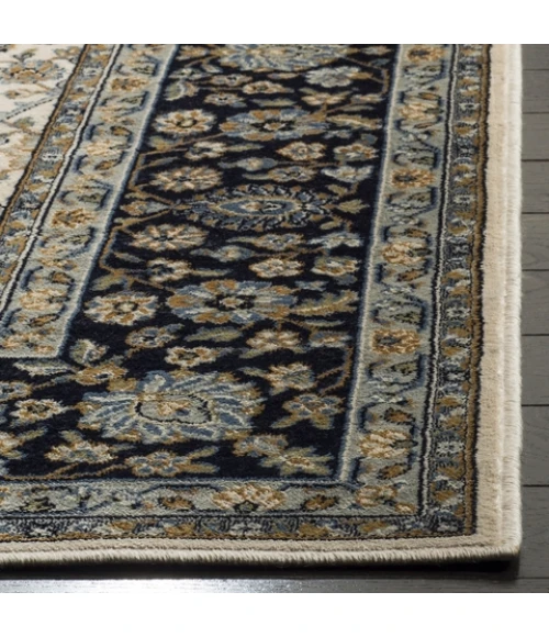 Safavieh Persian Garden Ivory / Navy PEG606 8 ft. X 10 ft. 2 in. Rectangle Rug
