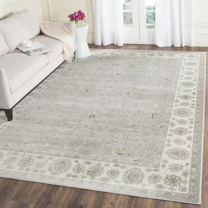 Safavieh Persian Garden Silver / Ivory PEG610 8 ft. X 10 ft. 2 in. Rectangle Rug