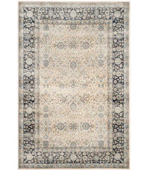Safavieh Persian Garden Vintage Ivory / Navy PGV606 8 ft. X 10 ft. Rectangle Rug