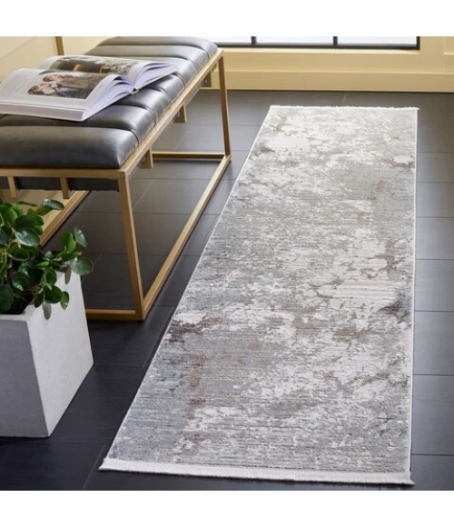 Safavieh Platinum Grey / Ivory PLA552 2 ft. 2 in. X 8 ft. Runner Rug