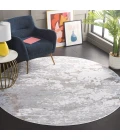 Safavieh Platinum Grey / Ivory PLA552 6 ft. 7 in. X 6 ft. 7 in. Round Rug