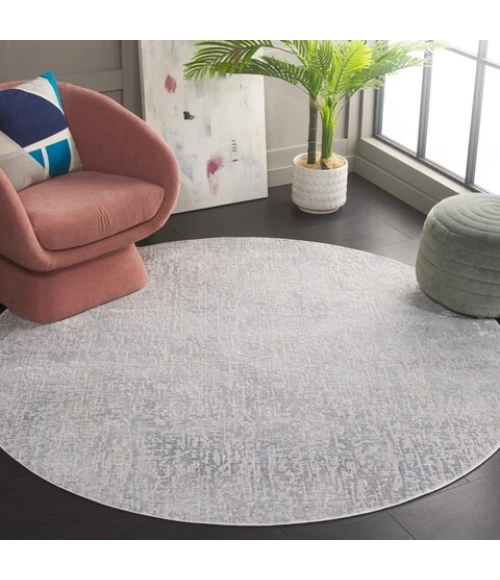 Safavieh Platinum Grey / Beige PLA554 6 ft. 7 in. X 6 ft. 7 in. Round Rug