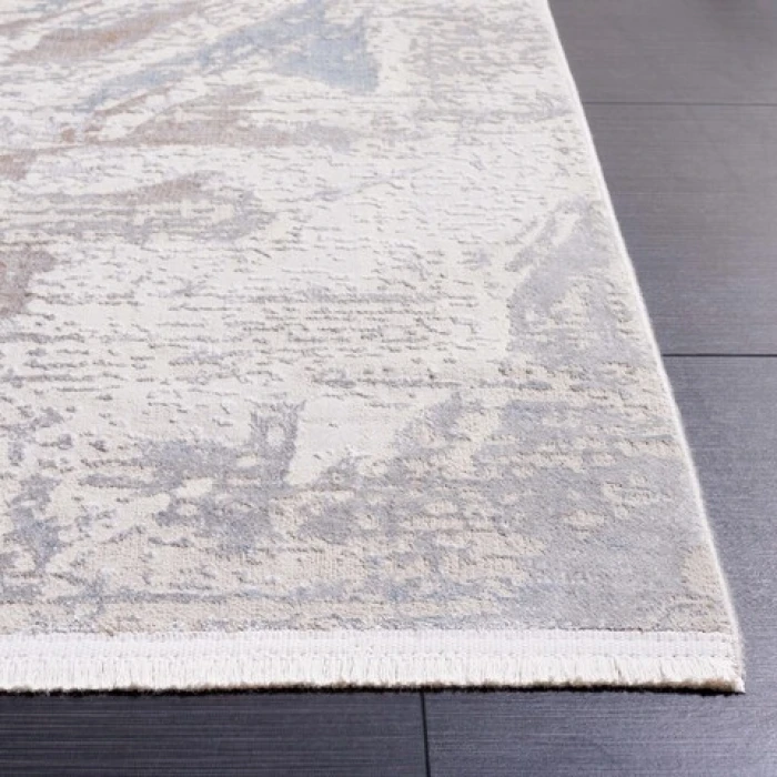 Safavieh Platinum Grey / Ivory Beige PLA556 6 ft. 7 in. X 6 ft. 7 in. Square Rug