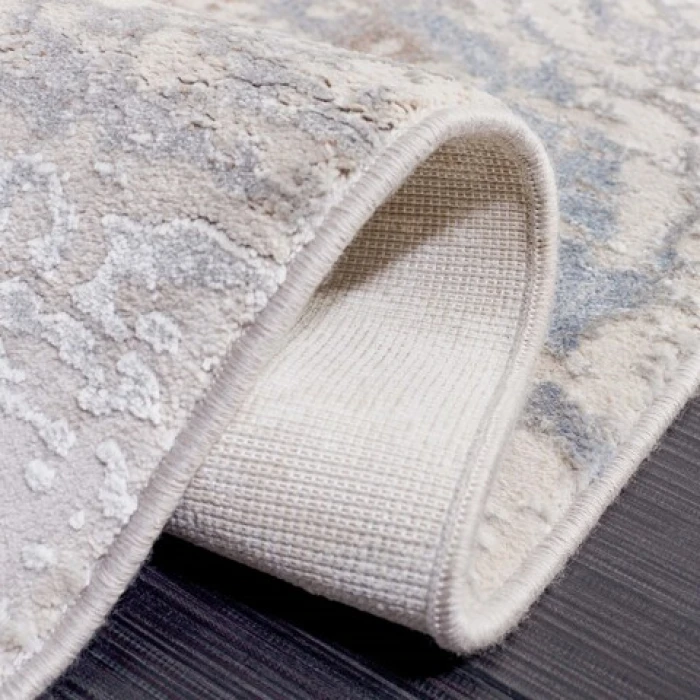 Safavieh Platinum Grey / Ivory Beige PLA556 6 ft. 7 in. X 6 ft. 7 in. Square Rug