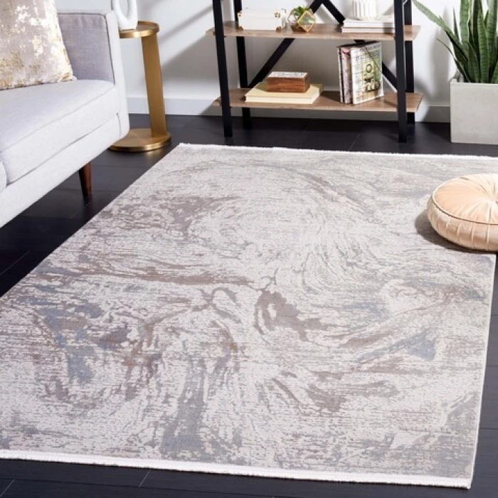 Safavieh Platinum Grey / Ivory Beige PLA556 9 ft. X 12 ft. Rectangle Rug