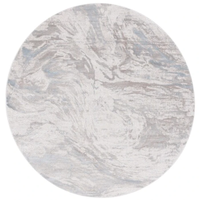 Safavieh Platinum Grey / Ivory Beige PLA556 6 ft. 7 in. X 6 ft. 7 in. Round Rug