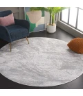 Safavieh Platinum Grey / Ivory Beige PLA556 6 ft. 7 in. X 6 ft. 7 in. Round Rug