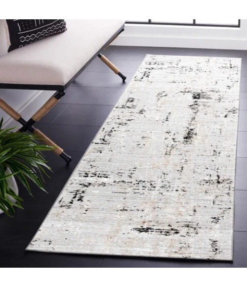 Safavieh Parker Light Grey / Black PRK100 2 ft. X 8 ft. Runner Rug
