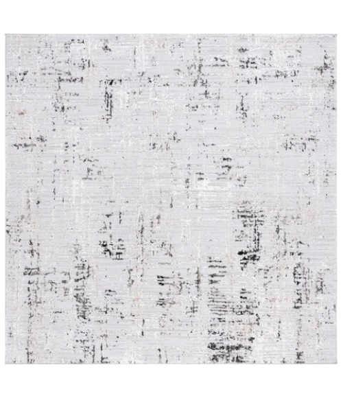 Safavieh Parker Light Grey / Black PRK100 6 ft. 7 in. X 6 ft. 7 in. Square Rug