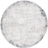 Safavieh Parker Taupe / Ivory Blue PRK101 6 ft. 7 in. X 6 ft. 7 in. Round Rug