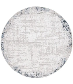 Safavieh Parker Taupe / Ivory Blue PRK101 6 ft. 7 in. X 6 ft. 7 in. Round Rug