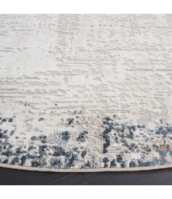 Safavieh Parker Taupe / Ivory Blue PRK101 6 ft. 7 in. X 6 ft. 7 in. Round Rug