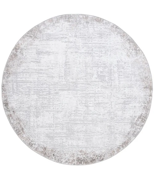 Safavieh Parker Grey / Ivory PRK101 6 ft. 7 in. X 6 ft. 7 in. Round Rug