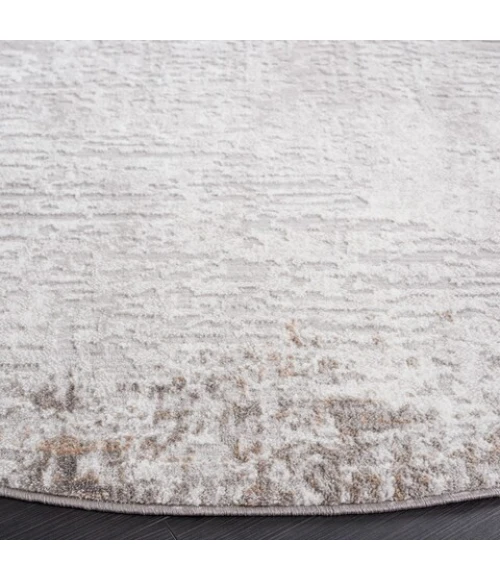 Safavieh Parker Grey / Ivory PRK101 6 ft. 7 in. X 6 ft. 7 in. Round Rug