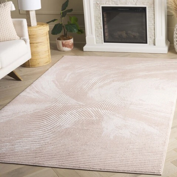 Safavieh Revive Pink / Ivory REV112 6 ft. 7 in. X 6 ft. 7 in. Square Rug