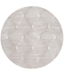 Safavieh Revive Taupe / Ivory REV120 6 ft. 7 in. X 6 ft. 7 in. Round Rug