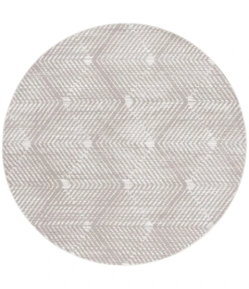 Safavieh Revive Taupe / Ivory REV120 6 ft. 7 in. X 6 ft. 7 in. Round Rug