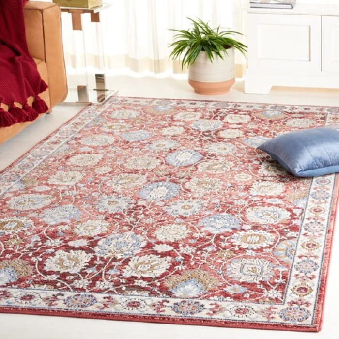 Safavieh Rosewood Ivory / Red ROW102 9 ft. X 12 ft. Rectangle Rug
