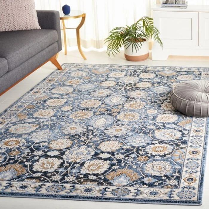 Safavieh Rosewood Ivory / Blue ROW102 9 ft. X 12 ft. Rectangle Rug