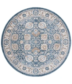 Safavieh Rosewood Ivory / Blue ROW102 6 ft. 7 in. X 6 ft. 7 in. Round Rug