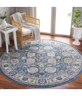 Safavieh Rosewood Ivory / Blue ROW102 6 ft. 7 in. X 6 ft. 7 in. Round Rug