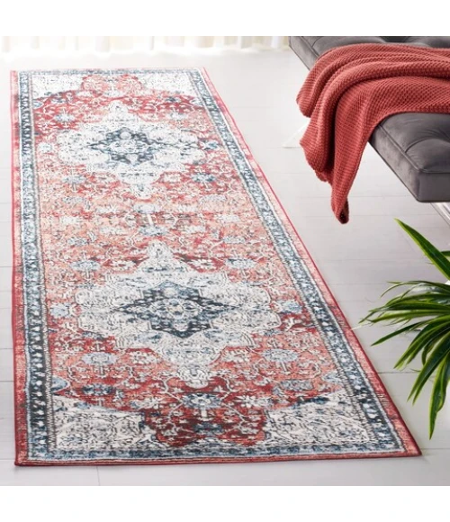 Safavieh Rosewood Ivory / Red ROW104 2 ft. 3 in. X 8 ft. Runner Rug