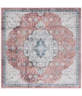 Safavieh Rosewood Ivory / Red ROW104 6 ft. 7 in. X 6 ft. 7 in. Square Rug