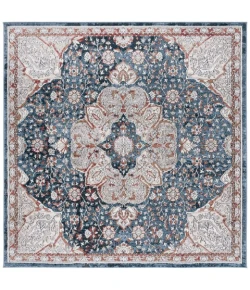 Safavieh Rosewood Ivory / Blue ROW104 6 ft. 7 in. X 6 ft. 7 in. Square Rug