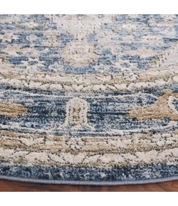 Safavieh Rosewood Ivory / Blue ROW108 6 ft. 7 in. X 6 ft. 7 in. Round Rug