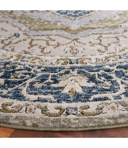 Safavieh Rosewood Ivory / Green ROW110 6 ft. 7 in. X 6 ft. 7 in. Round Rug