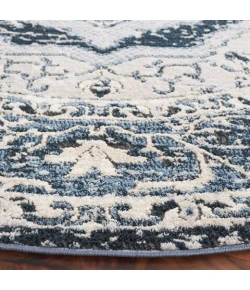 Safavieh Rosewood Ivory / Blue ROW110 6 ft. 7 in. X 6 ft. 7 in. Round Rug