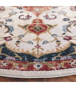 Safavieh Rosewood Ivory / Red ROW114 6 ft. 7 in. X 6 ft. 7 in. Round Rug