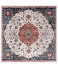 Safavieh Rosewood Ivory / Red ROW114 6 ft. 7 in. X 6 ft. 7 in. Square Rug
