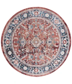 Safavieh Rosewood Blue / Red ROW116 6 ft. 7 in. X 6 ft. 7 in. Round Rug