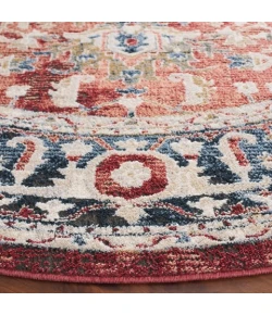 Safavieh Rosewood Blue / Red ROW116 6 ft. 7 in. X 6 ft. 7 in. Round Rug