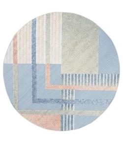 Safavieh Sarasota Blue / Light Green SAR102 6 ft. 7 in. X 6 ft. 7 in. Round Rug