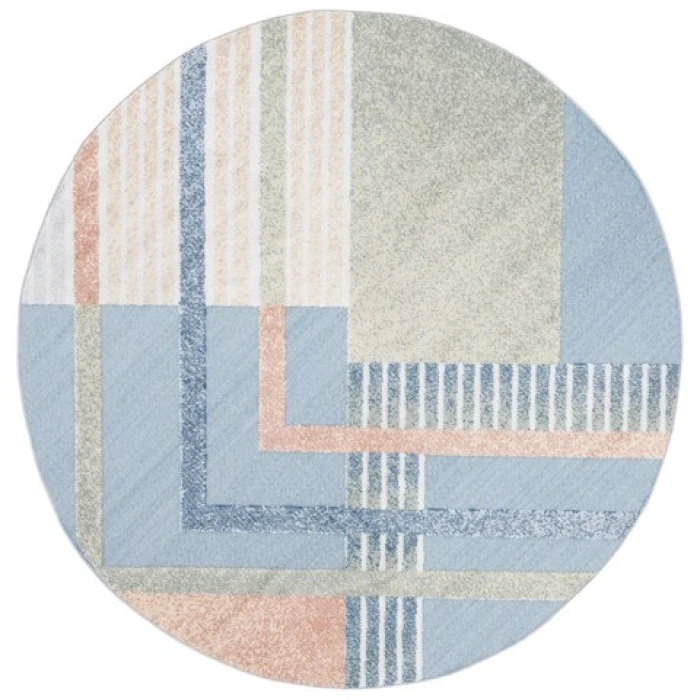 Safavieh Sarasota Blue / Light Green SAR102 6 ft. 7 in. X 6 ft. 7 in. Round Rug
