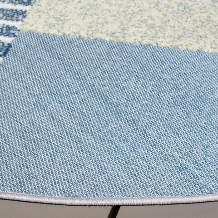 Safavieh Sarasota Blue / Light Green SAR102 6 ft. 7 in. X 6 ft. 7 in. Round Rug